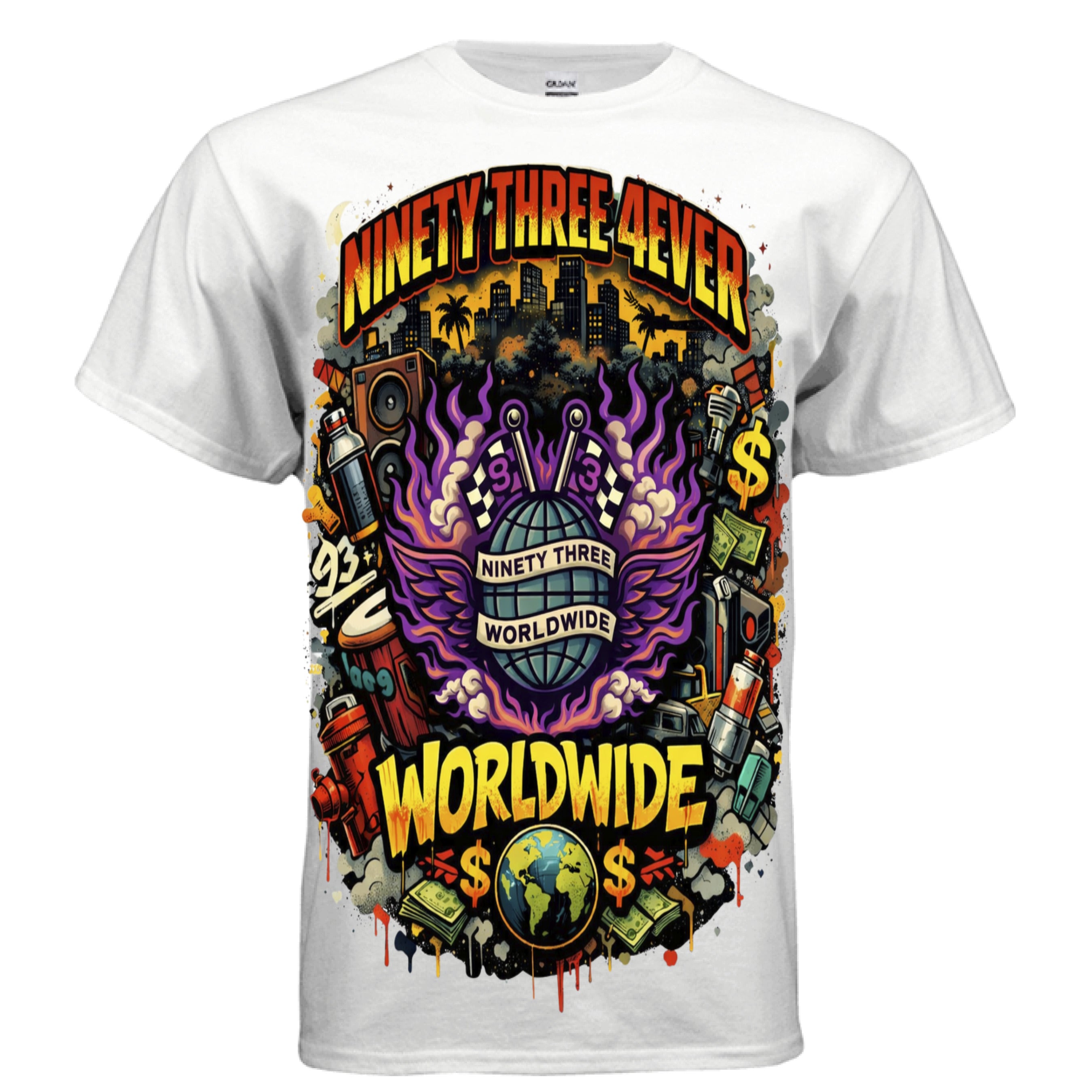 Ninety-Three 4Ever Flame Tee – 93 Worldwide